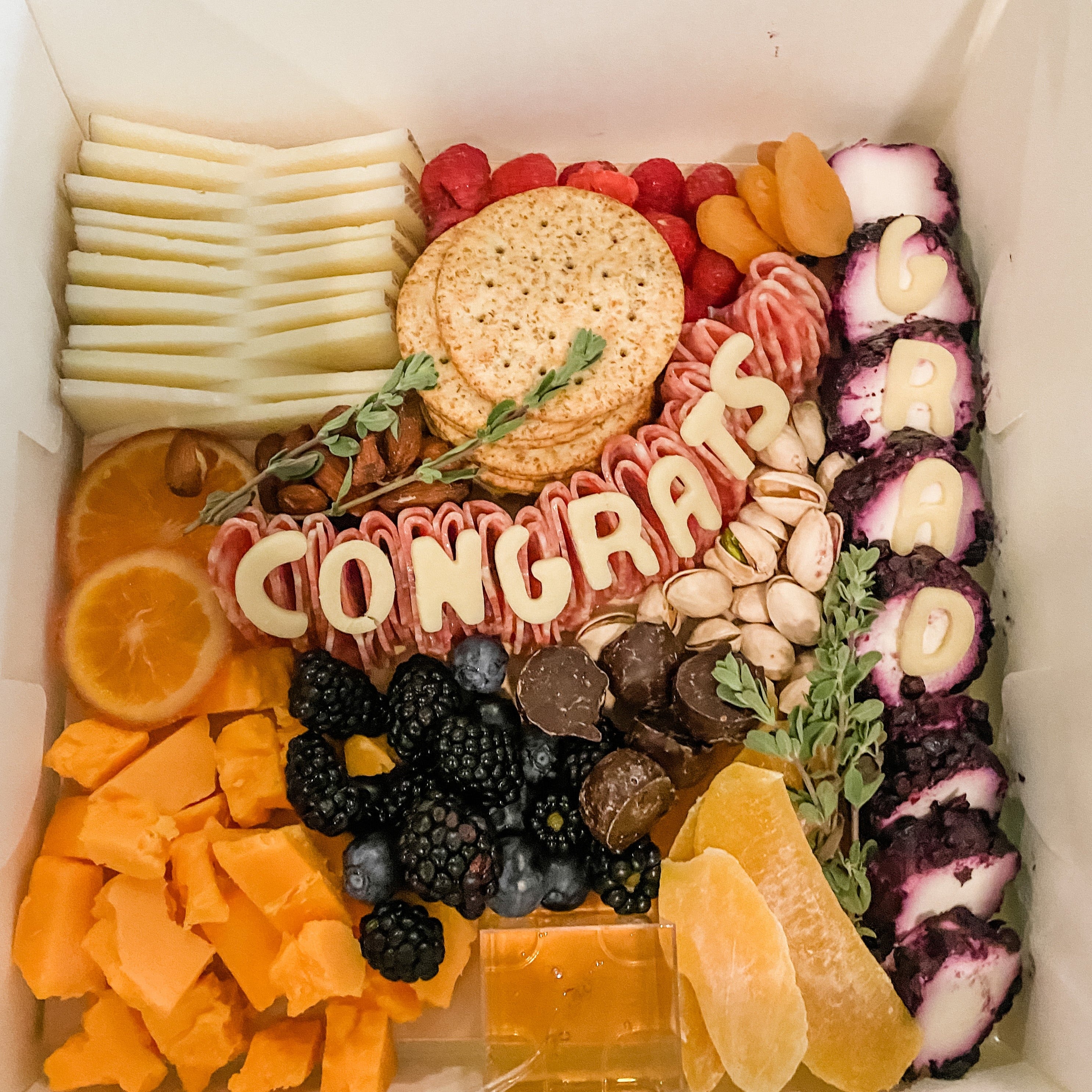 'CONGRATS' Cheese Letters +$3 Charge